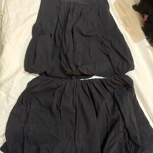 Free people Elegant Black Women's bubble skirt and top set